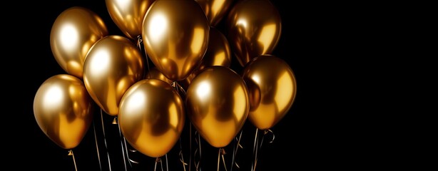 Golden Balloons: Elegance in Celebration Decor