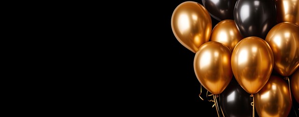 Golden and Black Balloons: Elegance in Celebration Decor
