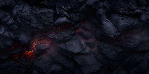 Earth's Embrace: Dark Black Lava Stone Elegance,,,  Ethereal Obsidian: Mystic Abyss in Dark Black Lava Stone Generative Ai