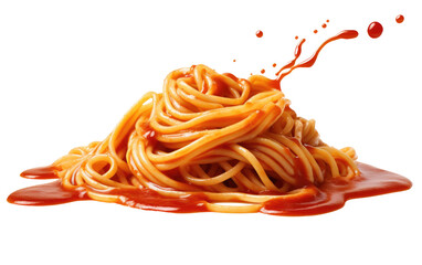 Pasta Passion Celebrating the Beauty of Spaghetti on White or PNG Transparent Background.