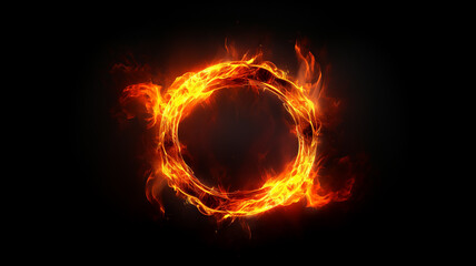 ring of fire isolated on black background
