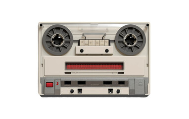 Obraz premium Vintage Soundscapes Unveiling the Charm of Cassette Players on White or PNG Transparent Background.