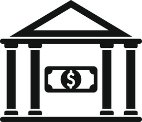 Money cash bank icon simple vector. Payment stack wallet. Exchange cashback stock