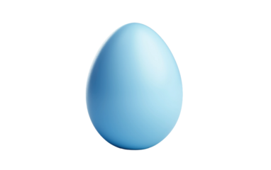 Sapphire Shell Navigating the Beauty of a Blue Egg on White or PNG Transparent Background.
