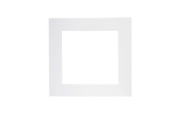 White square paper frame isolated transparent png. Minimalist style home decor. Cardboard picture edging