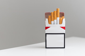 Unbranded cigarette pack with empty background