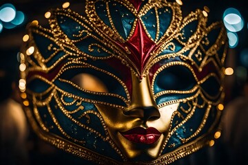 A Captivating Carnival Mask in Ultra High-Quality Photography.