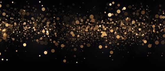 Golden Christmas delight: festive vector background with glitter and confetti on a stylish black...
