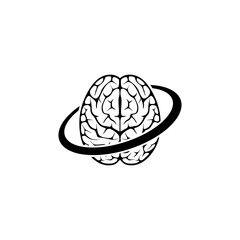 Brain logo icon isolated on transparent background