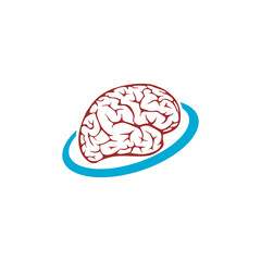Brain logo icon isolated on transparent background