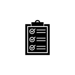 Checklist clipboard icon isolated on transparent background