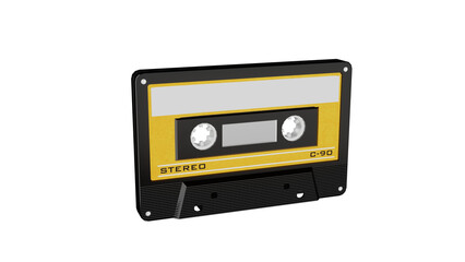 Obraz premium Retro vintage cassette from a tape recorder from the 90s, on the background