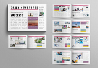 Daily Newspaper Layout Landscape