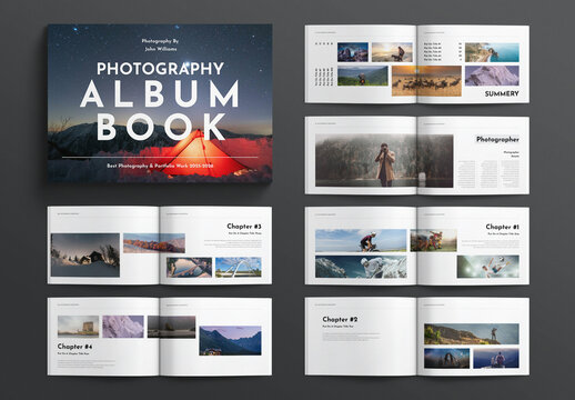 Photography Album Book Template Landscape