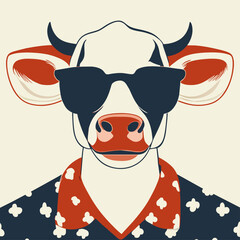 Hipster cow