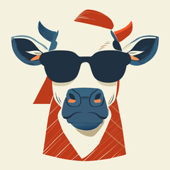 Hipster cow
