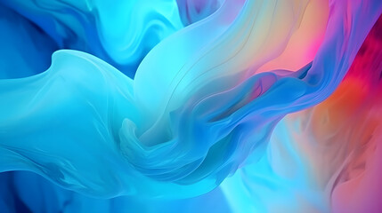 abstract background with waves, Mesmerizing movement of colorful fluids in a zero-gravity environment. blue neon magma