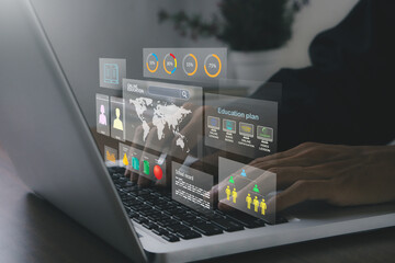 E-learning education, internet lessons and online webinar.Course, application, study, knowledge everywhere and every time.LMS.Education internet Technology.