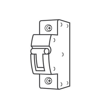illustration of electric breaker or circuit breaker.