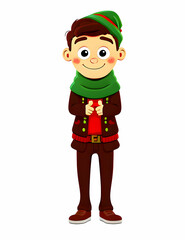Fototapeta premium fairytale christmas character elf in suit