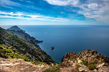 Fototapeta premium Corsica island, landscape of Porto bay, France