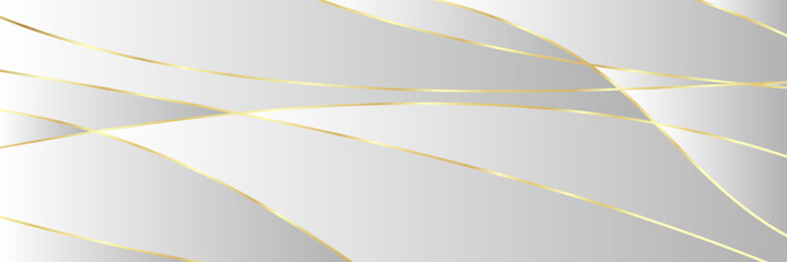 Abstract background with gold line wave. luxury style. Tech pattern. Curved wavy line, smooth stripe. Vector illustration.
