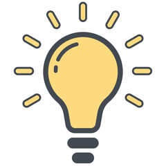 creative idea sign, power and energy symbol, invention and innovation, wisdom thinking