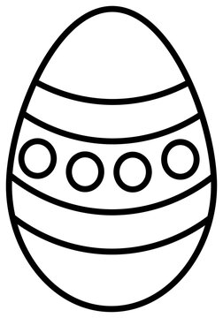 recommend clip art: Easter egg outline icon. Coloring book page for children. Game for kids.