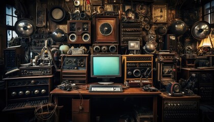 Fototapeta premium Photo of a High-Tech Haven Filled With Gadgets and Gizmos