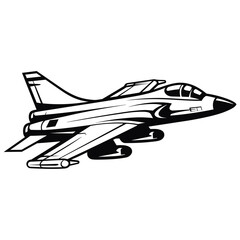 Military Jet Clipart Illustration. SVG Vector