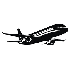 Icon Illustration of Airplane Isolated on White Background. Vector SVG