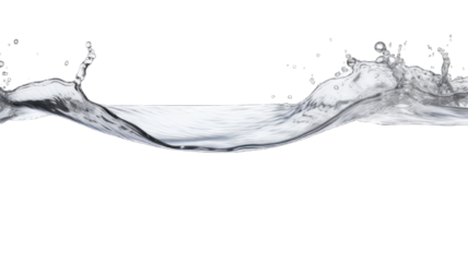 Fresh water or splash isolated on white background.