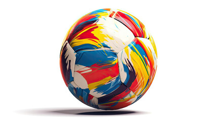 Obraz premium Ball football soccer paint splash isolated on white