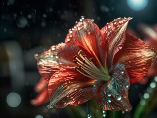 Amaryllis flower made of crystals