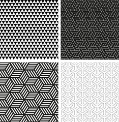 Set of geometric black and white pattern