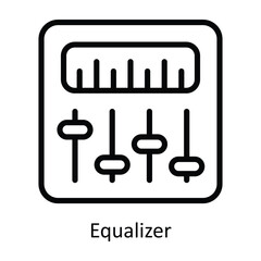Equalizer vector  outline Design illustration. Symbol on White background EPS 10 File
