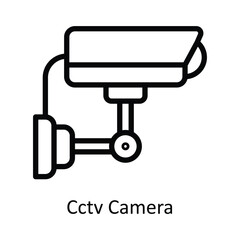 Cctv Camera vector  outline Design illustration. Symbol on White background EPS 10 File
