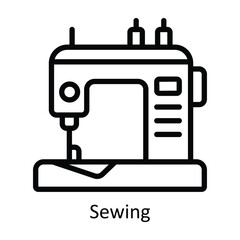 Sewing vector  outline Design illustration. Symbol on White background EPS 10 File