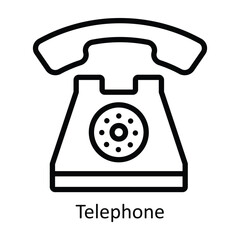 Telephone vector  outline Design illustration. Symbol on White background EPS 10 File