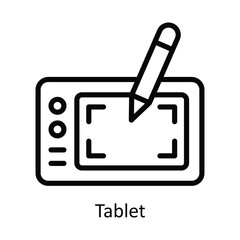 Tablet  vector  outline Design illustration. Symbol on White background EPS 10 File