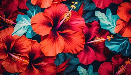 Photo of a Vibrant Bouquet of Flowers Blossoming Against a Dark Canvas
