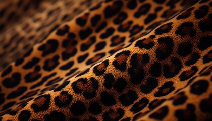 Photo of a Close Up of Exquisite Leopard Print Fabric