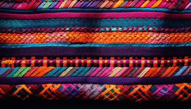 Photo of a Vibrant Array of Colorful Fabric Textures