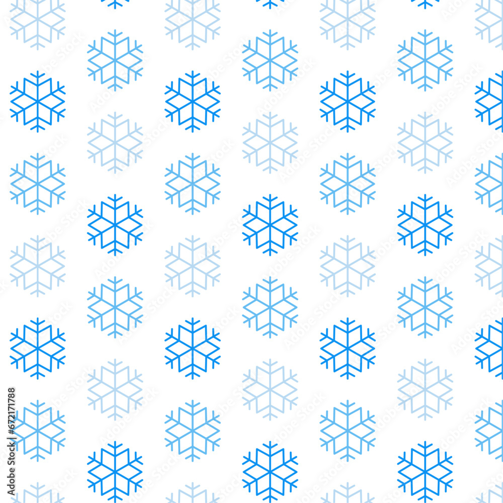 Poster christmas snowflake seamless pattern. geometric winter repeatable pattern for new year or merry chri