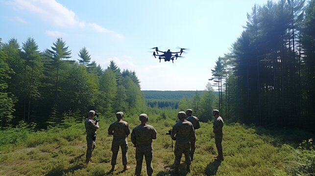 army soldiers flying drones