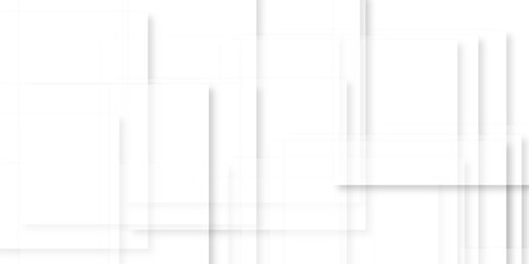 Abstract architecture background with space, geometry tech abstract subtle background. Abstract geometric line white and gray color background, vector illustration. design for presentation, banner.