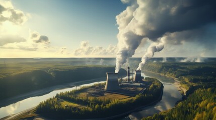View of the power plant from above. of the world's most exquisite and environmentally responsible...