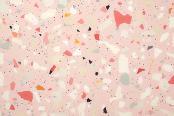 Pastel Texture Of Terrazzo Tiles With Small Specks Created Using Artificial Intelligence