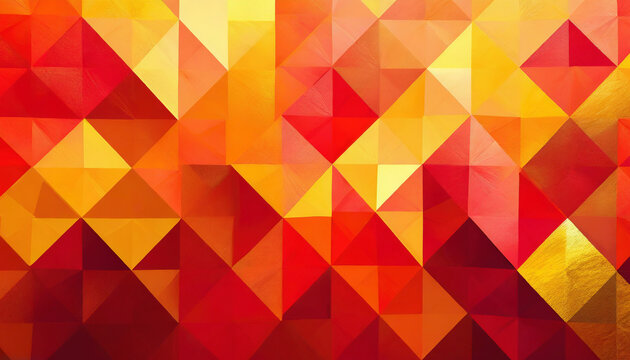 abstract geometric background in red yellow and orange colours 