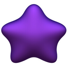 3d purple Star